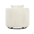 LUE BONA Swivel Accent Armchair Fabric Blend, Modern Upholstered Barrel Chair Living Room Sofa Chair