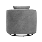 LUE BONA Swivel Accent Armchair Fabric Blend, Modern Upholstered Barrel Chair Living Room Sofa Chair