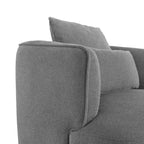 LUE BONA Swivel Accent Armchair Fabric Blend, Modern Upholstered Barrel Chair Living Room Sofa Chair