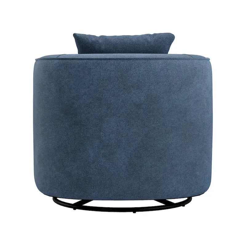LUE BONA Swivel Accent Armchair Fabric Blend, Modern Upholstered Barrel Chair Living Room Sofa Chair