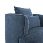 LUE BONA Swivel Accent Armchair Fabric Blend, Modern Upholstered Barrel Chair Living Room Sofa Chair