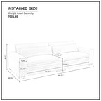 104.72 Mid-Century Sofa Couch