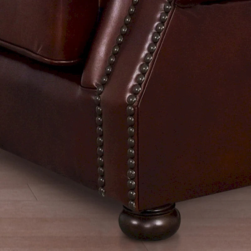 Brandon Distressed Whiskey Italian Leather Sofa and Chair Set
