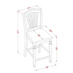 East West Furniture Ensemble 5 pièces hauteur comptoir - une table carrée et 4 chaises, Acajou (Option de type de siège)