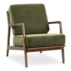 Fauteuil Verity 25 en tissu Poly & Bark - Piètement en bois massif