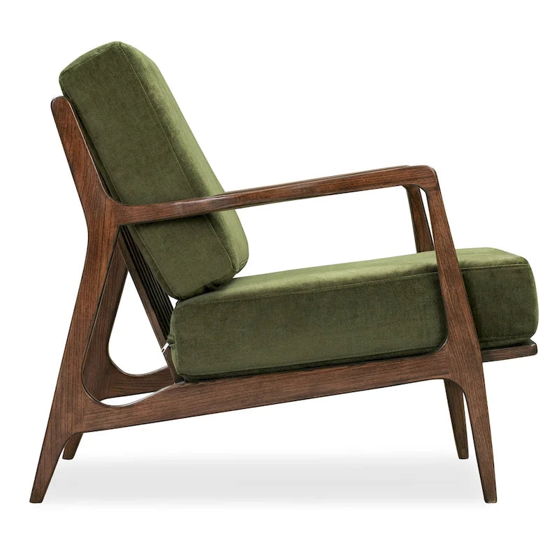 Fauteuil Verity 25 en tissu Poly & Bark - Piètement en bois massif
