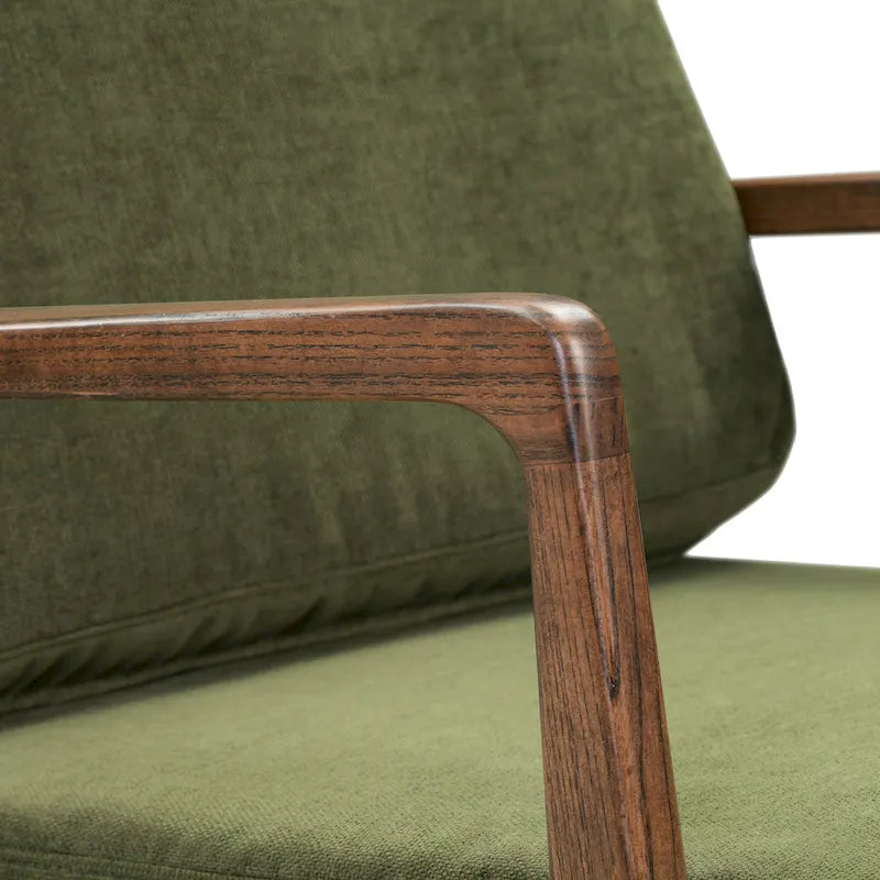 Fauteuil Verity 25 en tissu Poly & Bark - Piètement en bois massif