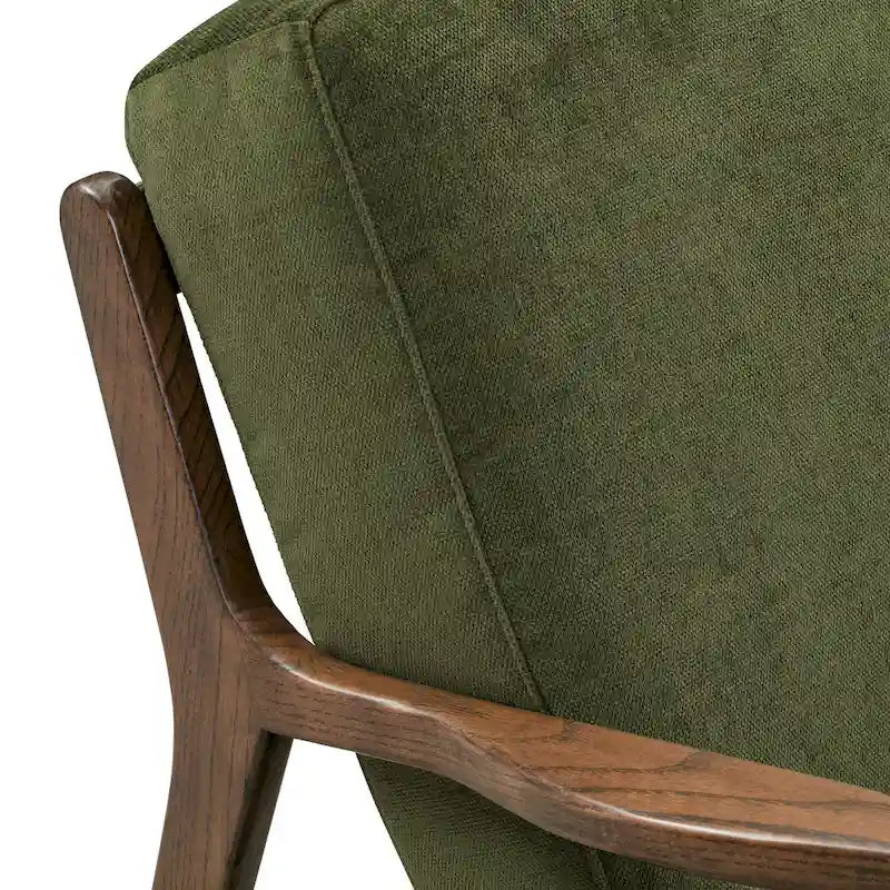 Fauteuil Verity 25 en tissu Poly & Bark - Piètement en bois massif