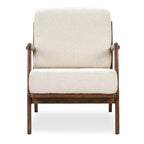 Fauteuil Verity 25 en tissu Poly & Bark - Piètement en bois massif