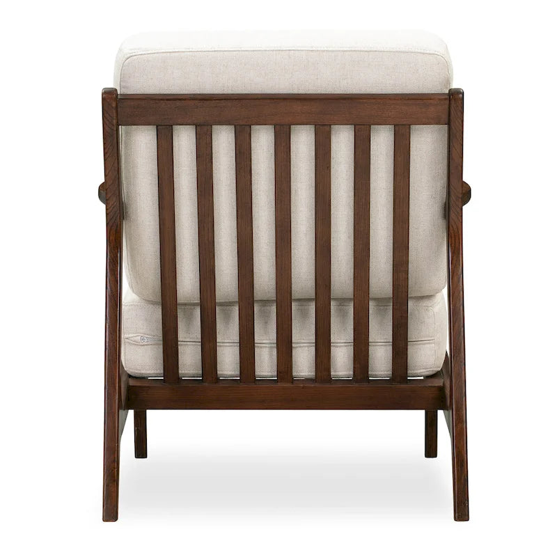 Fauteuil Verity 25 en tissu Poly & Bark - Piètement en bois massif