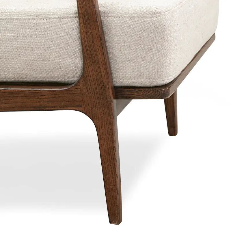 Fauteuil Verity 25 en tissu Poly & Bark - Piètement en bois massif