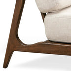 Fauteuil Verity 25 en tissu Poly & Bark - Piètement en bois massif
