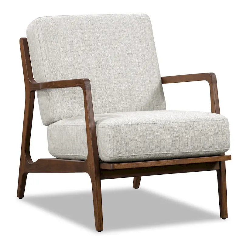 Fauteuil Verity 25 en tissu Poly & Bark - Piètement en bois massif