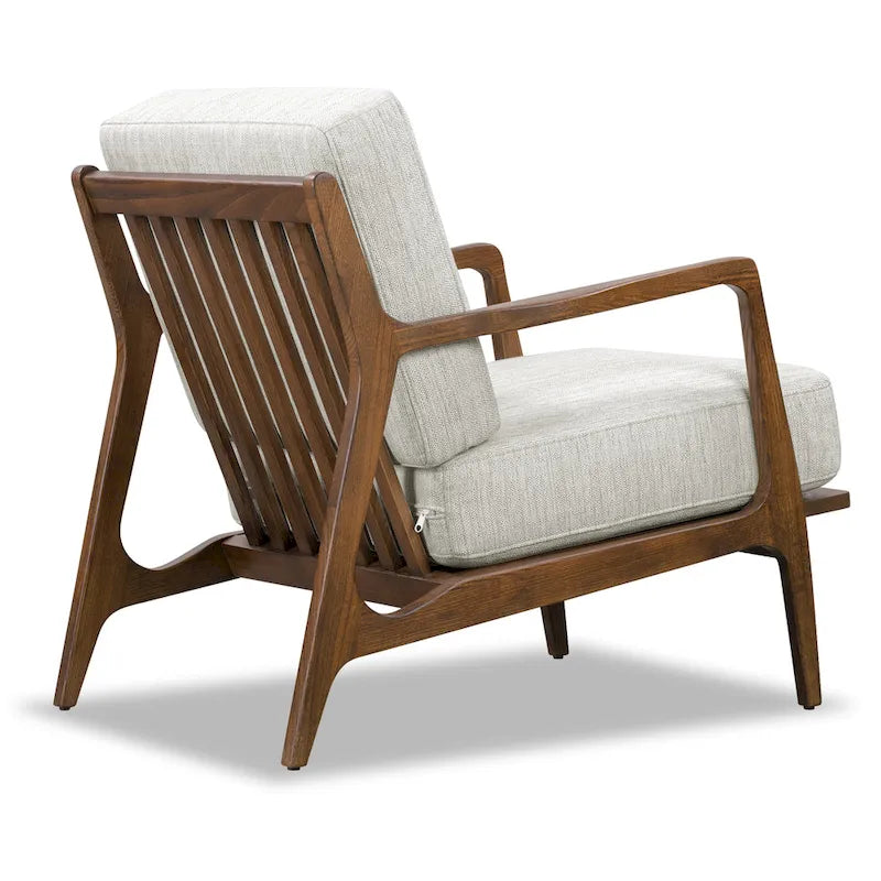Fauteuil Verity 25 en tissu Poly & Bark - Piètement en bois massif