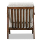 Fauteuil Verity 25 en tissu Poly & Bark - Piètement en bois massif