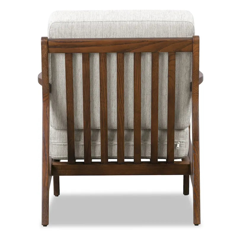 Fauteuil Verity 25 en tissu Poly & Bark - Piètement en bois massif