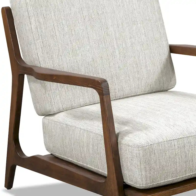 Fauteuil Verity 25 en tissu Poly & Bark - Piètement en bois massif