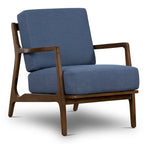 Fauteuil Verity 25 en tissu Poly & Bark - Piètement en bois massif