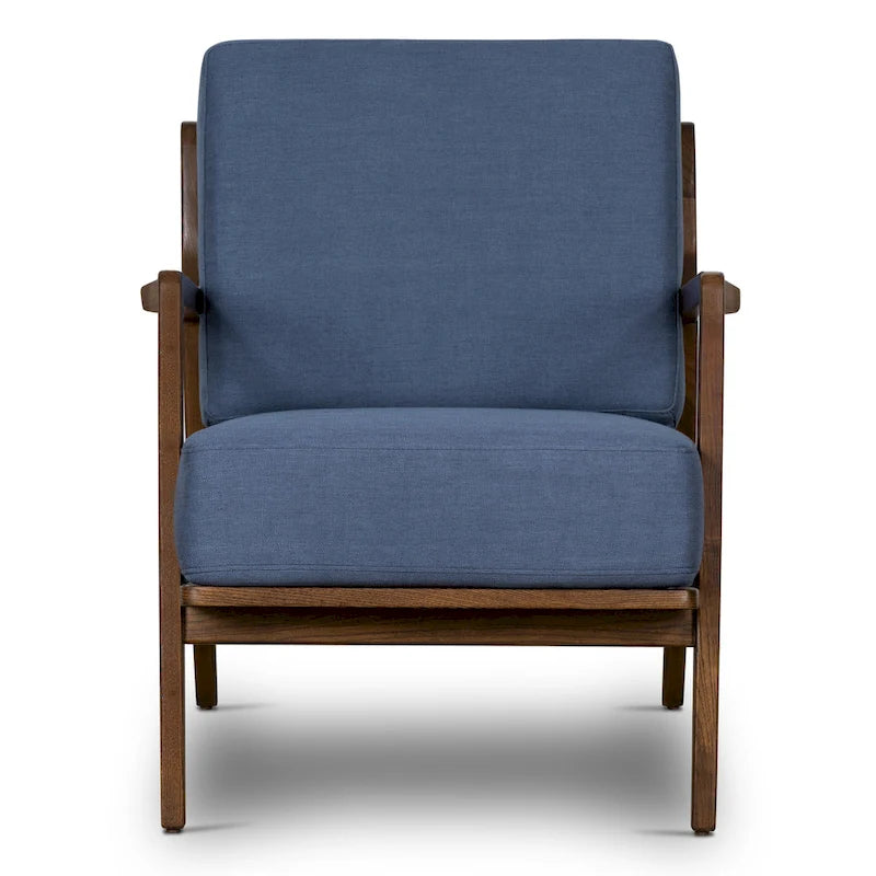 Fauteuil Verity 25 en tissu Poly & Bark - Piètement en bois massif