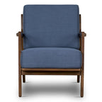 Fauteuil Verity 25 en tissu Poly & Bark - Piètement en bois massif