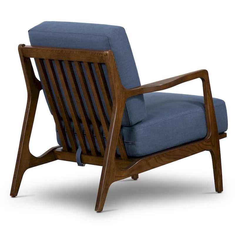 Fauteuil Verity 25 en tissu Poly & Bark - Piètement en bois massif