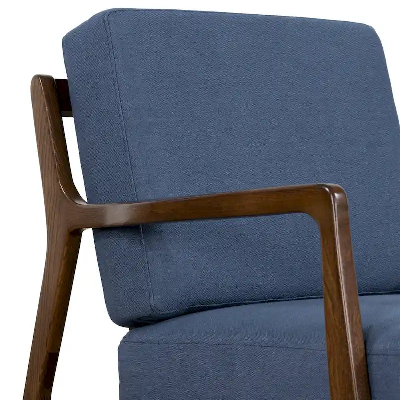 Fauteuil Verity 25 en tissu Poly & Bark - Piètement en bois massif