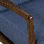 Fauteuil Verity 25 en tissu Poly & Bark - Piètement en bois massif