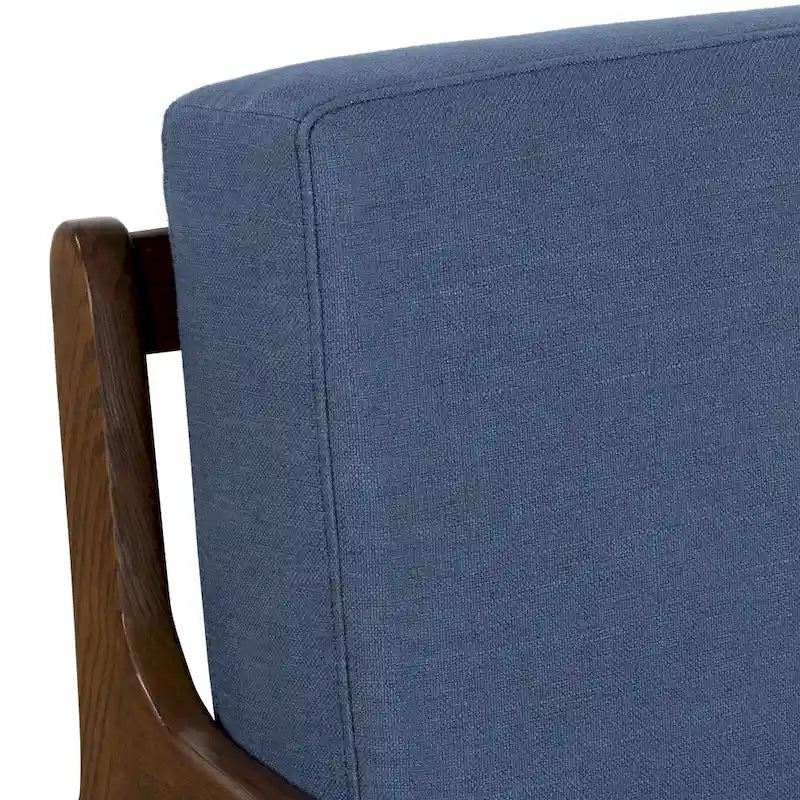 Fauteuil Verity 25 en tissu Poly & Bark - Piètement en bois massif