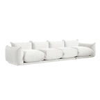 Canapé d'angle en U 130, Sectionnel modulaire minimaliste en chenille 6 places avec ottoman de méridienne réversible