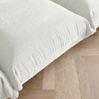 Canapé d'angle en U 130, Sectionnel modulaire minimaliste en chenille 6 places avec ottoman de méridienne réversible