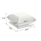 Canapé d'angle en U 130, Sectionnel modulaire minimaliste en chenille 6 places avec ottoman de méridienne réversible