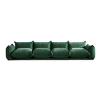 Canapé d'angle en U 130, Sectionnel modulaire minimaliste en chenille 6 places avec ottoman de méridienne réversible