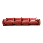 Canapé d'angle en U 130, Sectionnel modulaire minimaliste en chenille 6 places avec ottoman de méridienne réversible