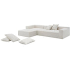 109*68 L-Shape Modular Sectional Living Room Sofa Set Couch Upholstered Sleeper Sofa Free Combination