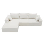 109*68 L-Shape Modular Sectional Living Room Sofa Set Couch Upholstered Sleeper Sofa Free Combination