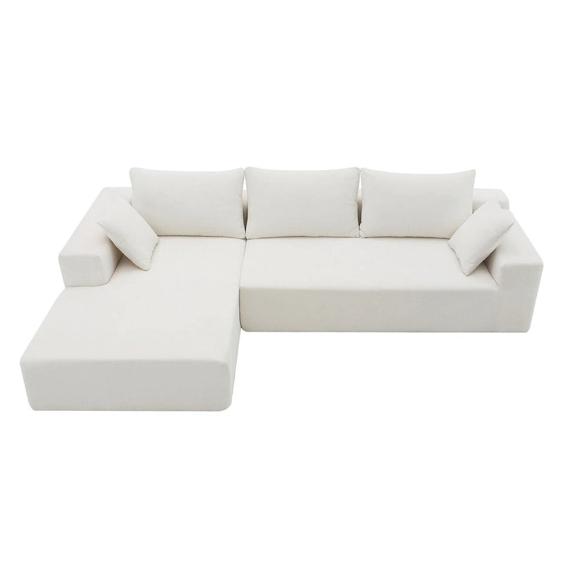 109*68 L-Shape Modular Sectional Living Room Sofa Set Couch Upholstered Sleeper Sofa Free Combination