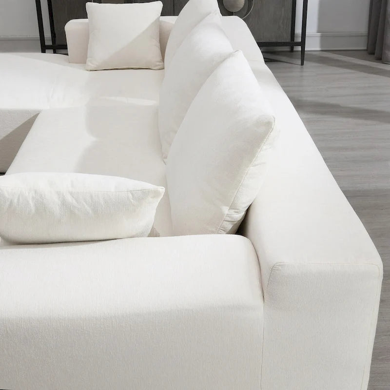 109*68 L-Shape Modular Sectional Living Room Sofa Set Couch Upholstered Sleeper Sofa Free Combination