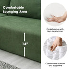 109*68 L-Shape Modular Sectional Living Room Sofa Set Couch Upholstered Sleeper Sofa Free Combination