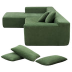109*68 L-Shape Modular Sectional Living Room Sofa Set Couch Upholstered Sleeper Sofa Free Combination