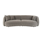 Sagebrook Home Neutral Modern 4 Seat Rectangle Curved Sofa - 117 x 49 x 31