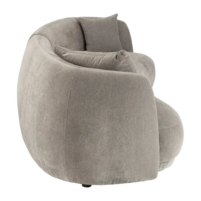 Sagebrook Home Neutral Modern 4 Seat Rectangle Curved Sofa - 117 x 49 x 31
