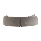 Sagebrook Home Neutral Modern 4 Seat Rectangle Curved Sofa - 117 x 49 x 31