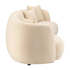 Sagebrook Home Neutral Modern 4 Seat Rectangle Curved Sofa - 117 x 49 x 31