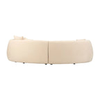 Sagebrook Home Neutral Modern 4 Seat Rectangle Curved Sofa - 117 x 49 x 31