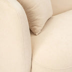 Sagebrook Home Neutral Modern 4 Seat Rectangle Curved Sofa - 117 x 49 x 31