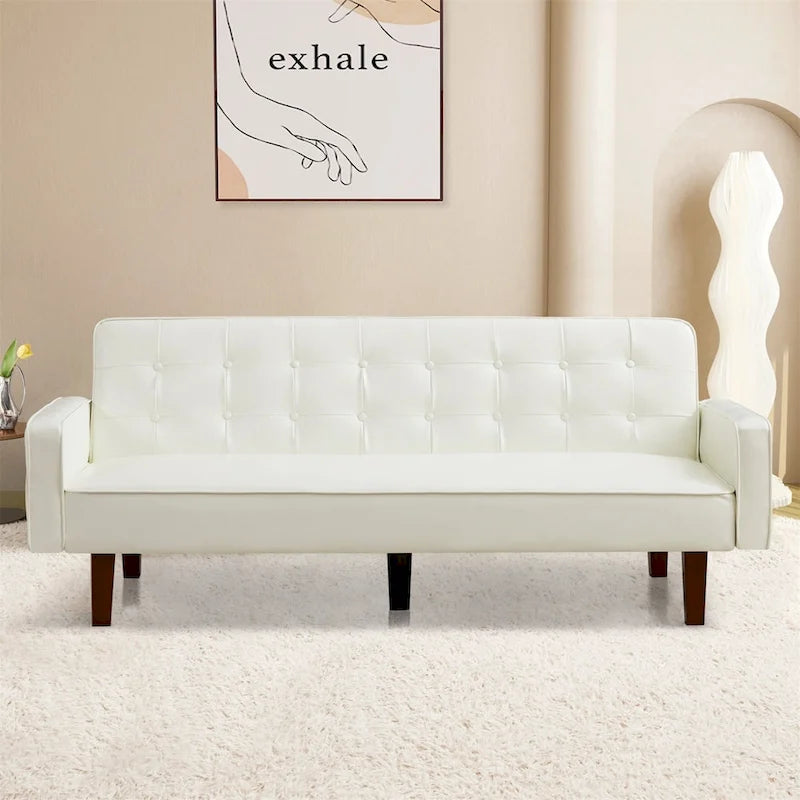 Canapé-lit, Canapé-lit Futon, Canapé-lit Futon en similicuir, Canapé-lit 2 places pour salon, Chambre d'amis
