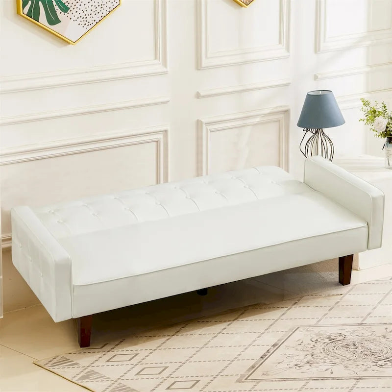 Canapé-lit, Canapé-lit Futon, Canapé-lit Futon en similicuir, Canapé-lit 2 places pour salon, Chambre d'amis