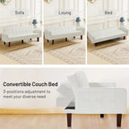 Canapé-lit, Canapé-lit Futon, Canapé-lit Futon en similicuir, Canapé-lit 2 places pour salon, Chambre d'amis