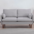 Canapé Causeuse Yucca Moderne, Polyester / Cuir Vegan - 2 Coussins Inclus