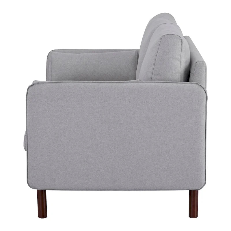 Canapé Causeuse Yucca Moderne, Polyester / Cuir Vegan - 2 Coussins Inclus
